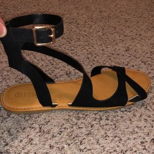 Black Strappy Sandals